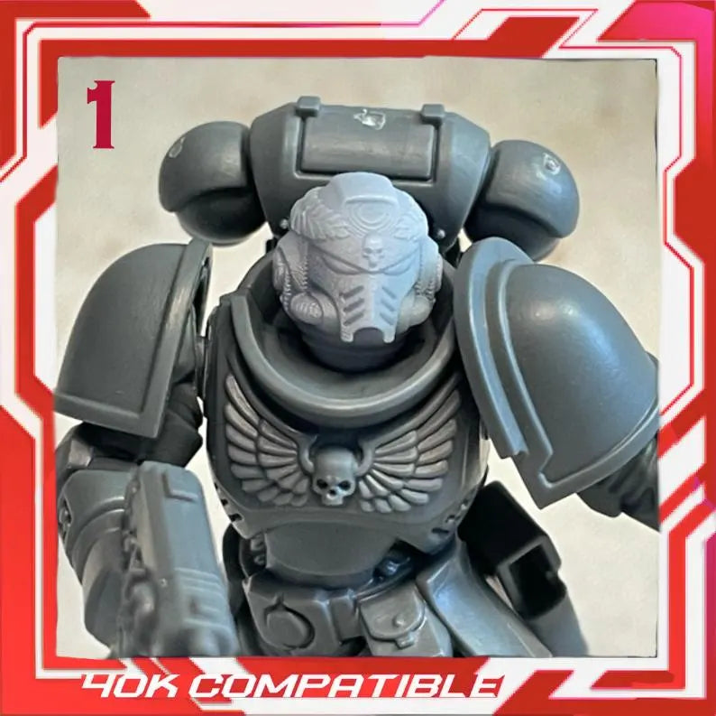 Tabletop Titus Helmets Miniature - 40K Heads x10 (Multiple Styles)